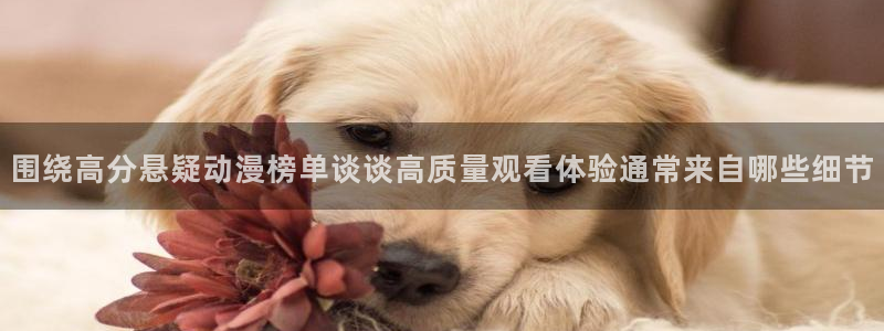 汗汗漫画排行榜前十:围绕高分悬疑动漫榜单谈谈高质量观看体验通常来自哪些细节配图